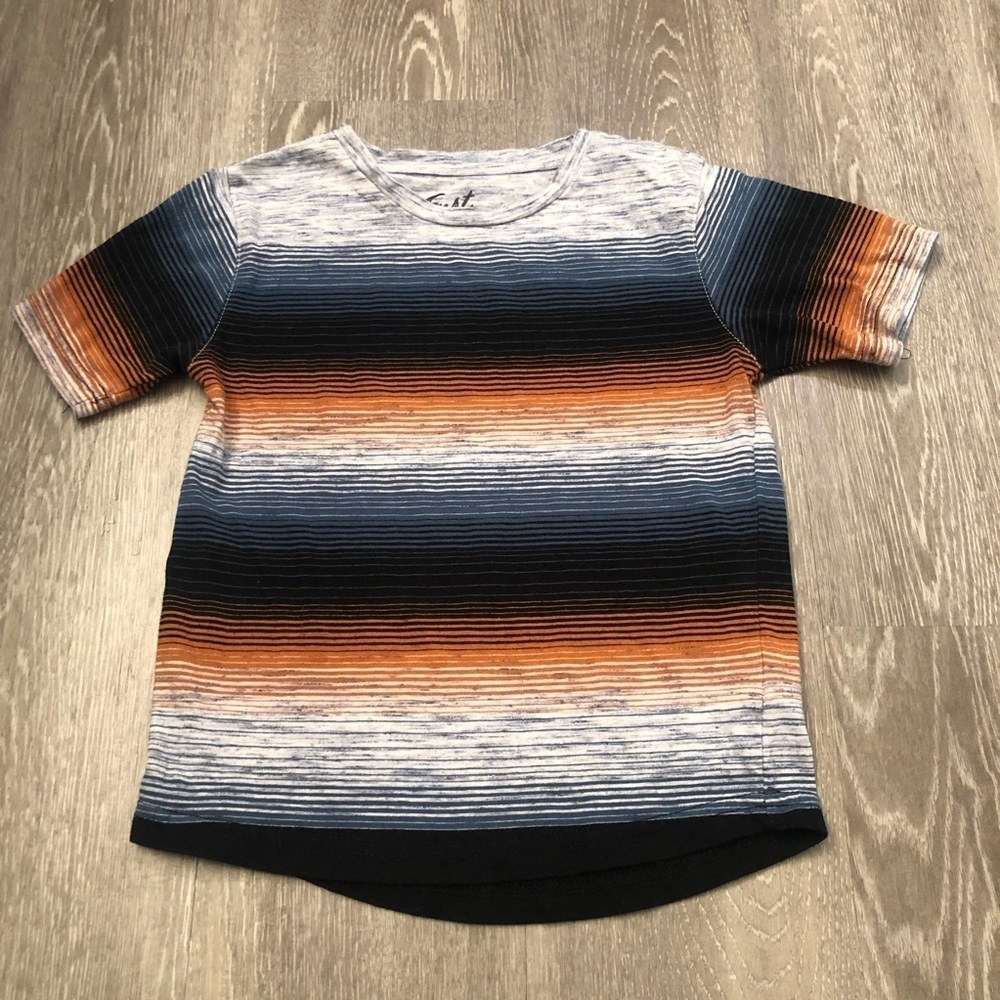 First Wave Boys 4/5 Short Sleeve Mix-Stripe‎ Tee